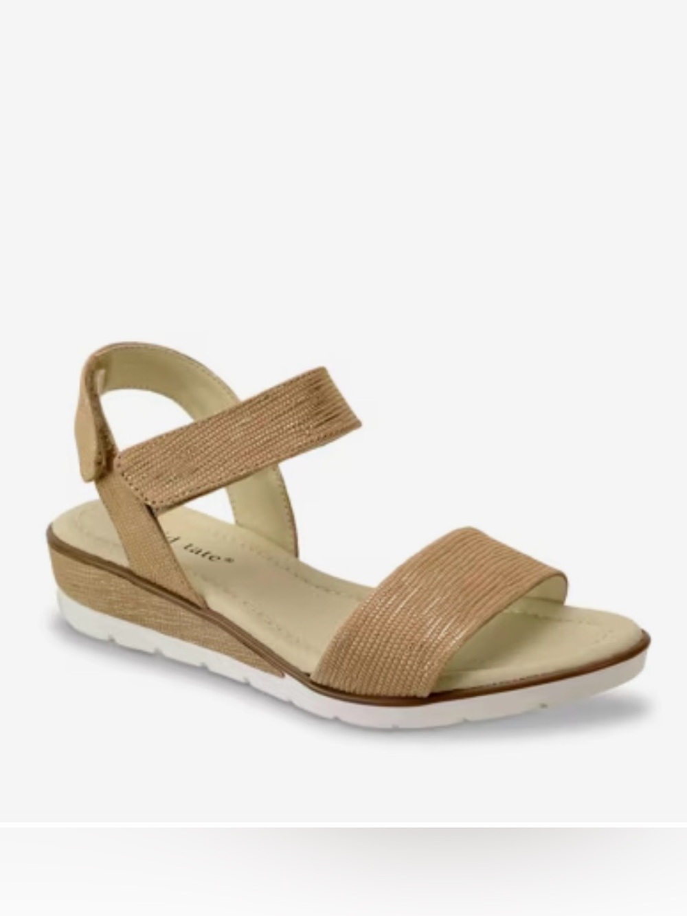 David Tate Sandal in Tan Metallic Size 8 NWOT - Picture 1 of 4